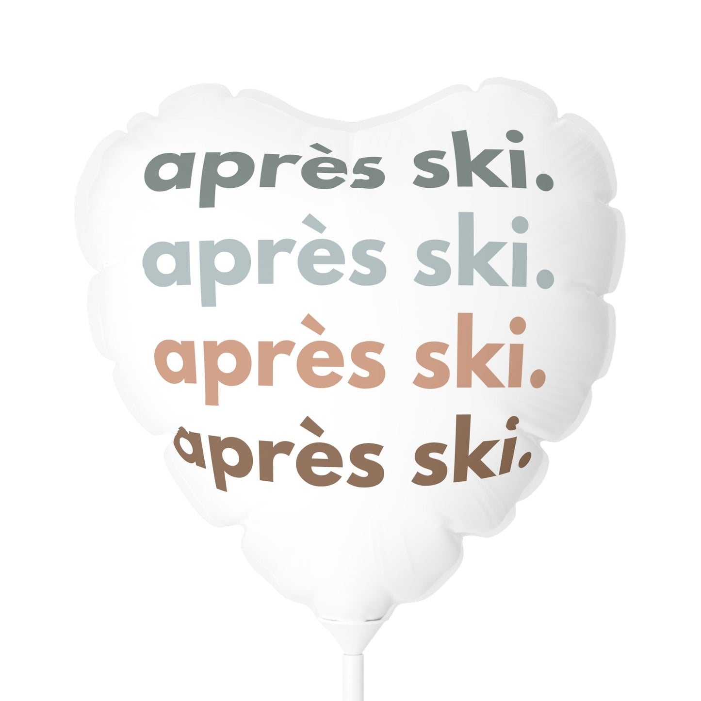 "Après Ski" Heart-Shaped Balloon