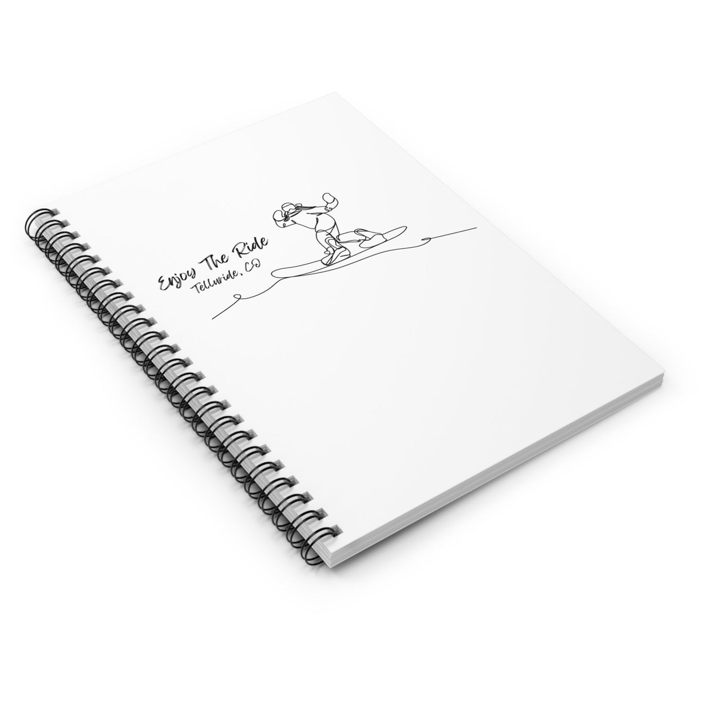 "Enjoy The Ride" Snowboard Spiral Notebook - Telluride Shop