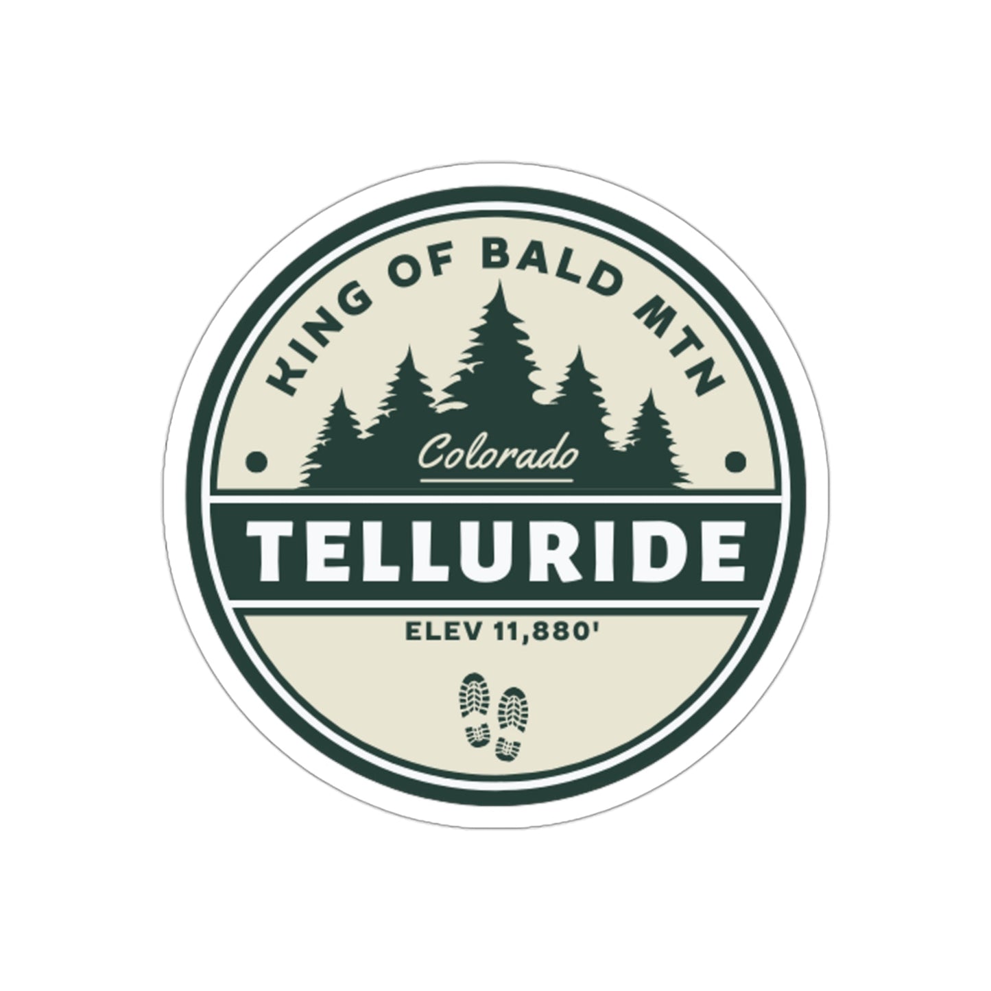 "King Of Bald Mountain" Sticker - Telluride Shop