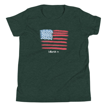 Telluride American Flag Youth Short Sleeve T-Shirt - Telluride Shop