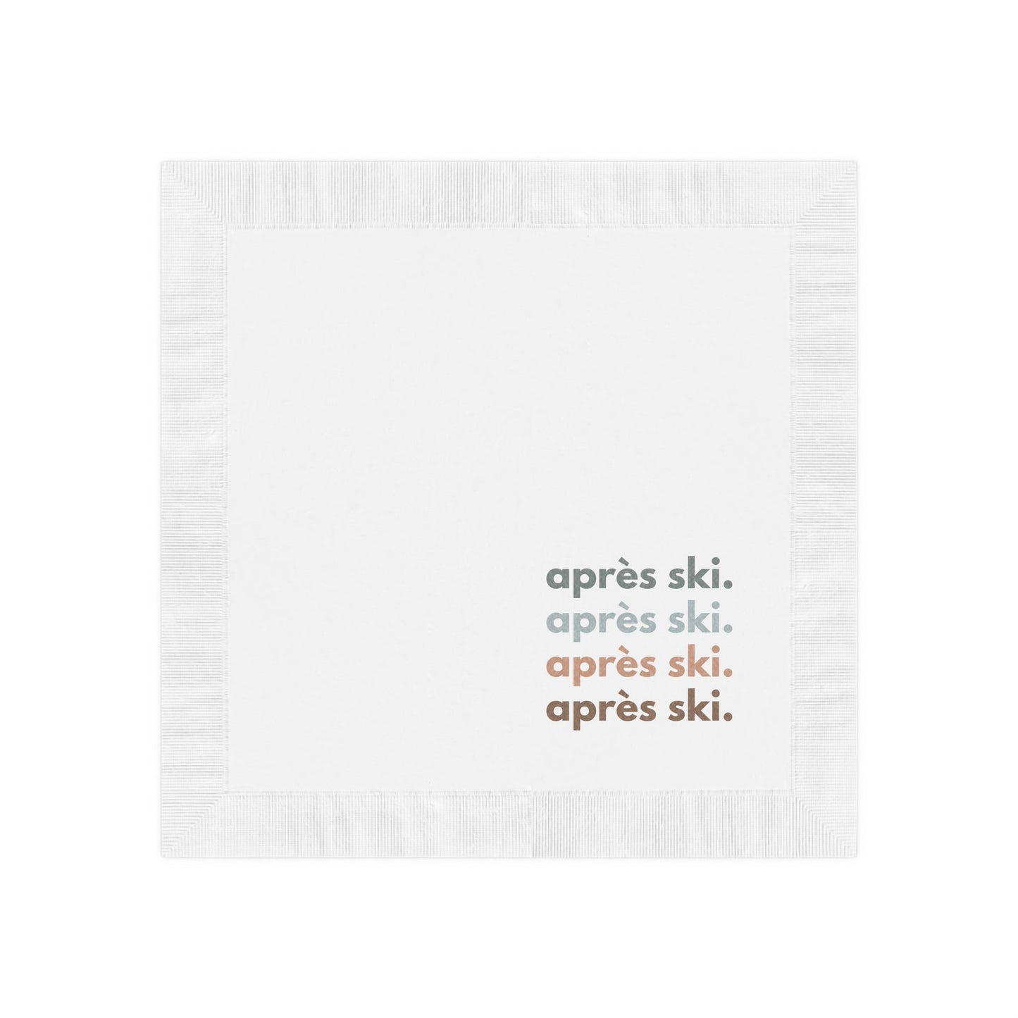 "Après Ski" Colorful Cocktail Napkins