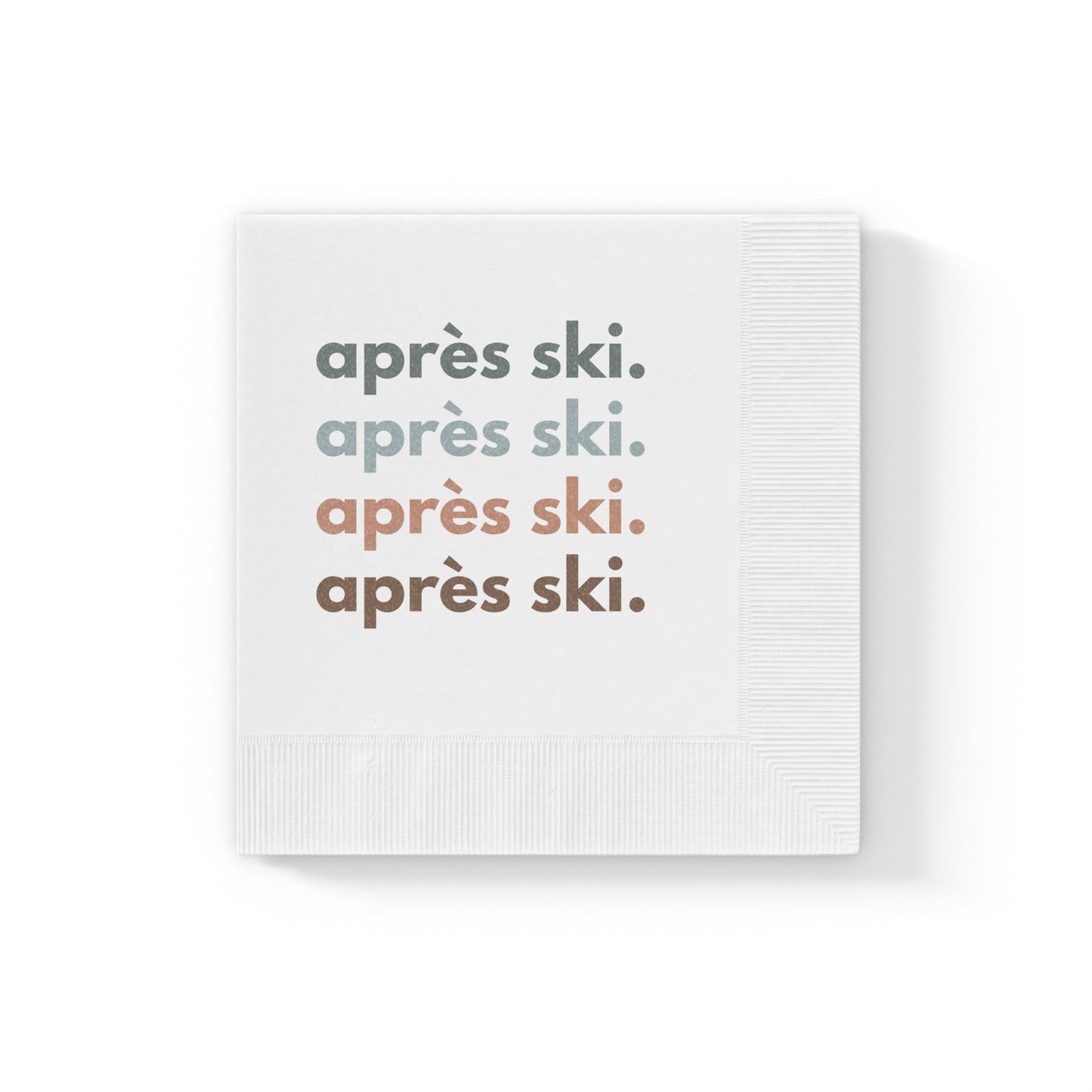 "Après Ski" Colorful Cocktail Napkins