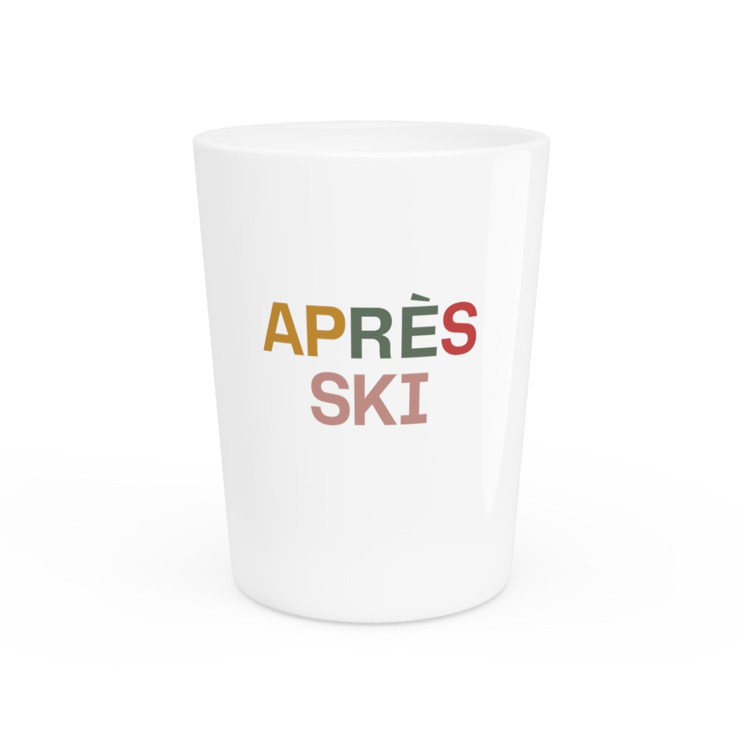 "Aprés Ski" Color Block Shot Glass - Telluride Shop