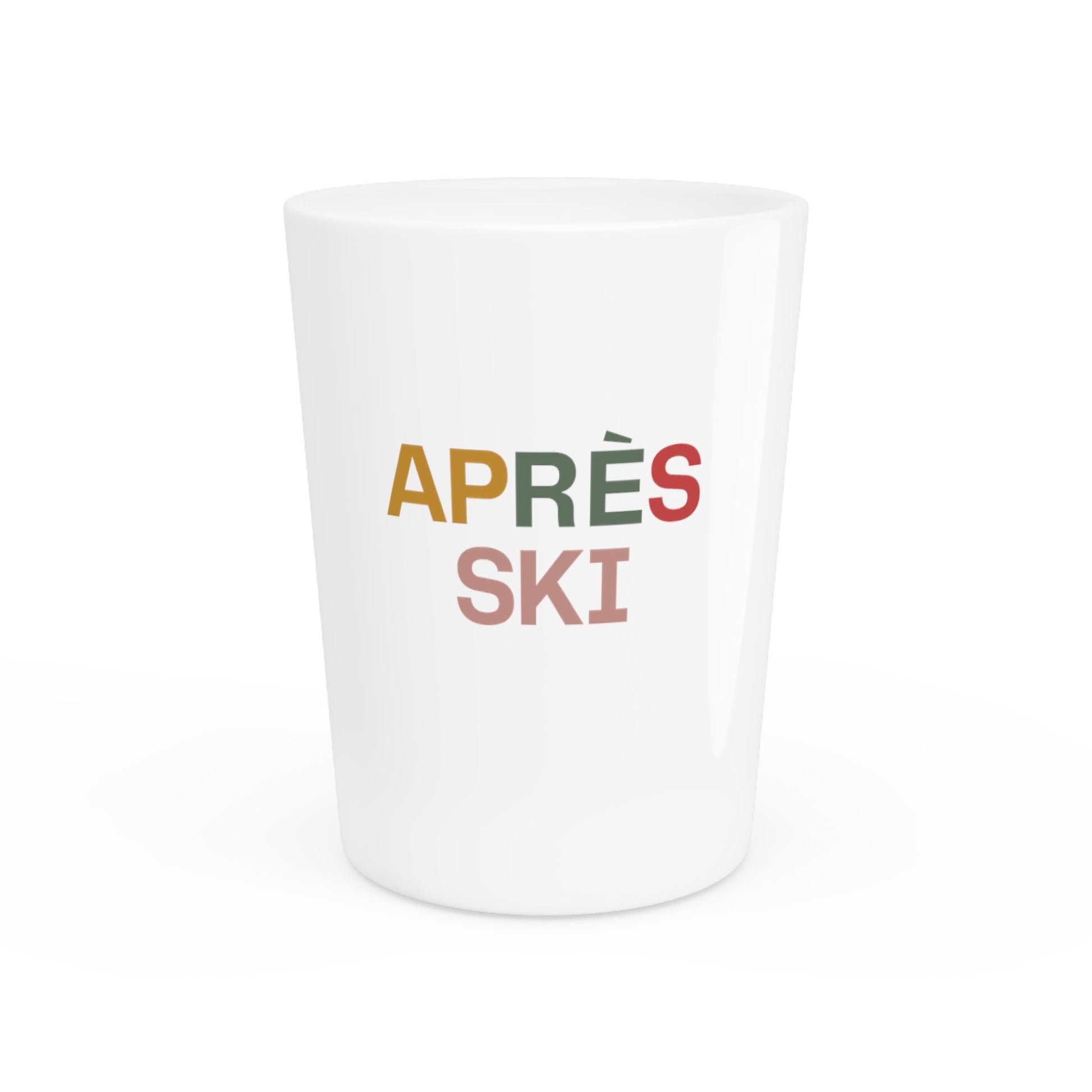 "Aprés Ski" Color Block Shot Glass - Telluride Shop