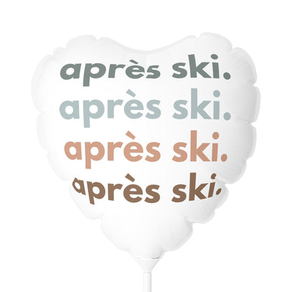 "Après Ski" Heart-Shaped Balloon