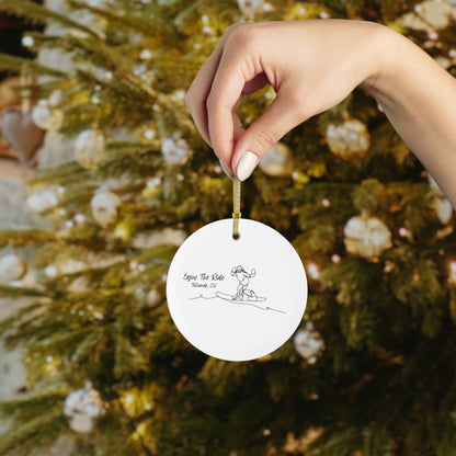 "Enjoy The Ride" Glass Ornament - Telluride Shop