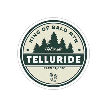 "King Of Bald Mountain" Sticker - Telluride Shop