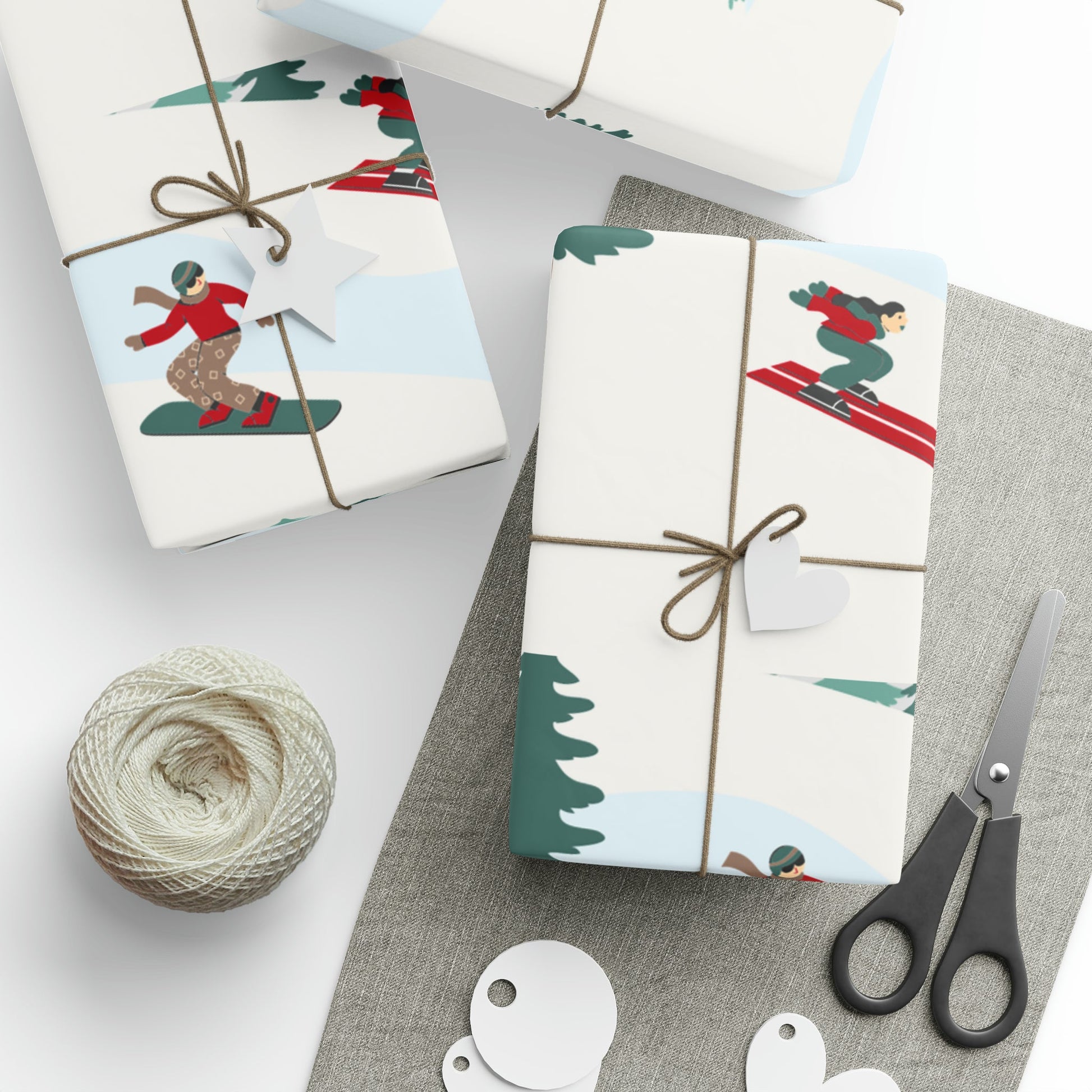 Ski & Snowboard Holiday Gift Wrapping Paper - Telluride Shop